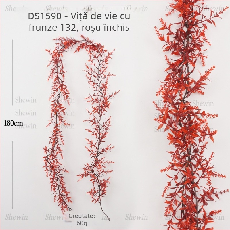 Plante verzi artificiale cu viță de grâu pentru decor interior — Viță de ratan decorativ pentru Halloween și toamnă