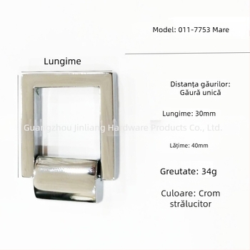 Mâner auriu din aliaj de zinc pentru sertar și garderobă, în formă H, cu o singură gaură, design modern minimalist