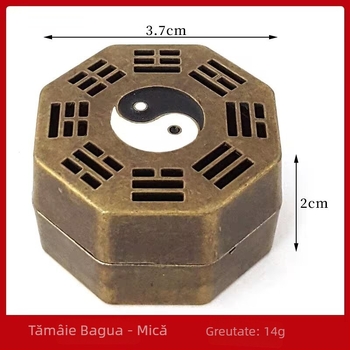 Incensier metalic cu motiv dragon și phoenix, suport decorativ pentru casă, turn de tămâie cu model noros și bază cu picior de elefant, pentru lemn de santal și agarwood