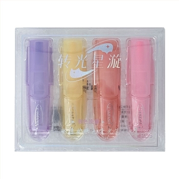 Marker fluorescent Mule 8709, vârf înclinat 0,5 mm, culori moi, protecție pentru ochi, durabil, rezistent la pete, pentru elevi
