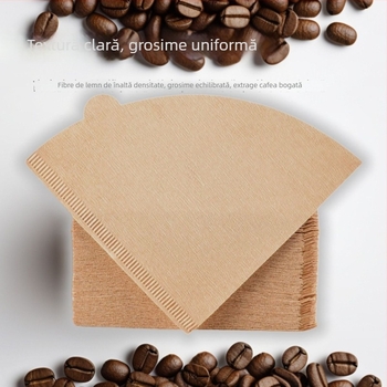 Filtru de cafea V60 pentru pour-over, de unică folosință, filtru conic pentru aparat de cafea cu picurare