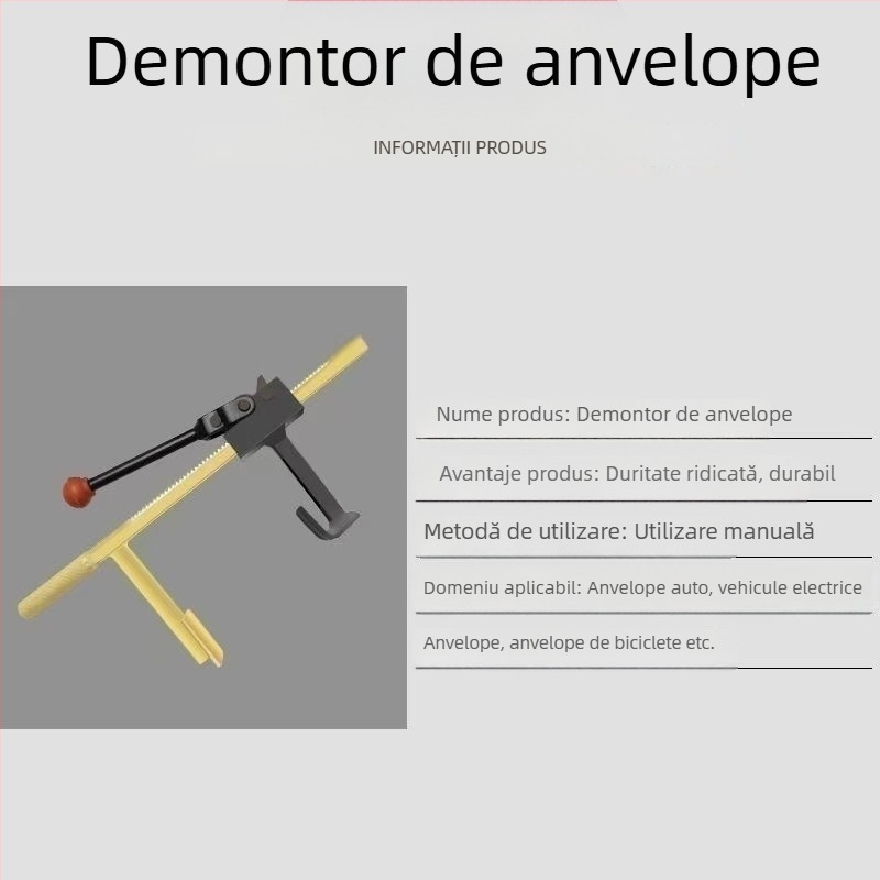 Kit manual de demontare a anvelopelor pentru motocicletă — Dragon Clamp, clemă pentru anvelope, presiune pe anvelopă, extractor pentru anvelope