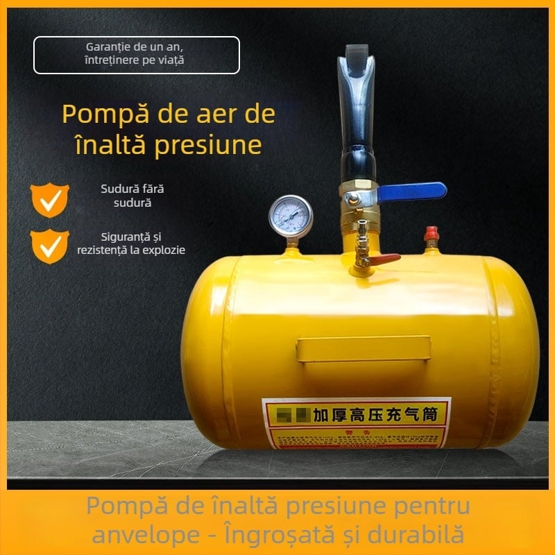 Pompa de umflat anvelope cu presiune înaltă, instrument de reparare și dispozitiv de vid pentru umflare, portabil