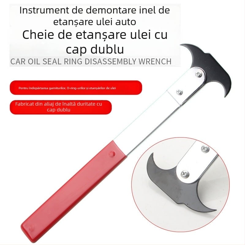 Set de unelte pentru demontarea etanșărilor de ulei, cu cârlig dublu pentru reparații auto