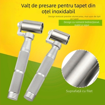 Rolă pentru tapet din oțel inoxidabil, cu rulmenți