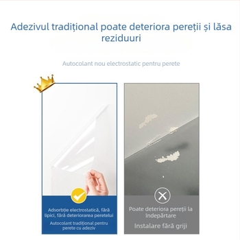 Folie protectoare transparentă autoadezivă pentru perete, cu protecție împotriva zgârieturilor de pisici pentru pereți vopsiți cu latex; impermeabilă și rezistentă la murdărie.