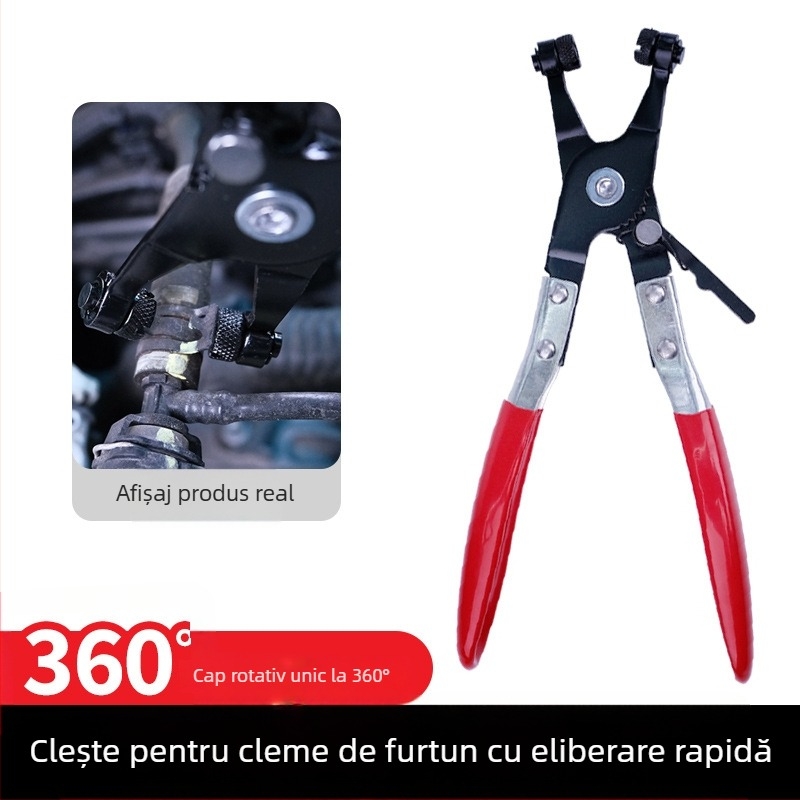 Clește pentru șuruburi de conducte de apă auto, gură dreaptă pentru țevi, clește flexibil pentru șine de bandă și clește pentru prinderi cu sârmă