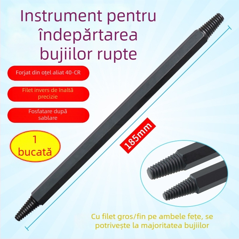 Unealtă specială cu con invers pentru extragerea bujiilor rupte