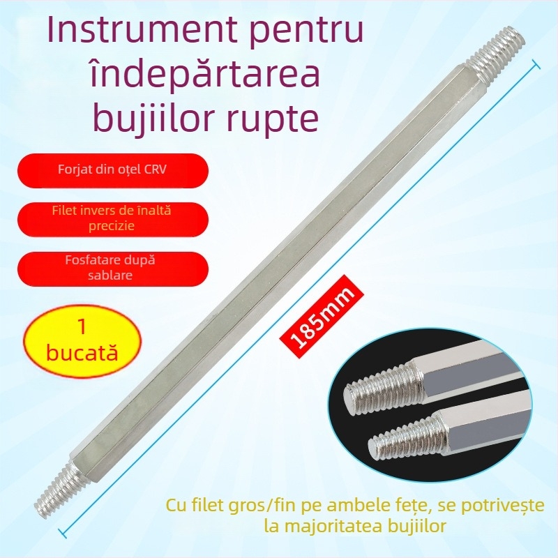 Unealtă specială cu con invers pentru extragerea bujiilor rupte