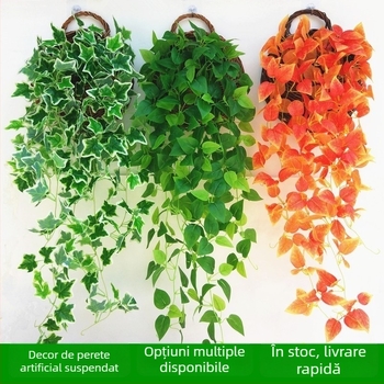 Plantă artificială pentru perete – decor cu frunze false și viță