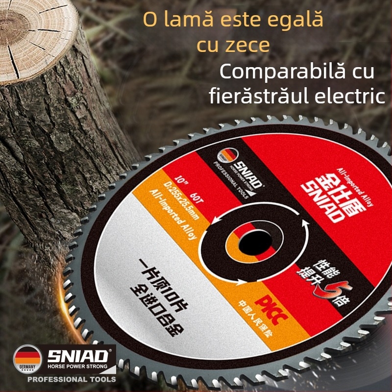 Lama circulară pentru mașina de tuns gazon pe benzină – dinți 40/60/80, disc din aliaj universal