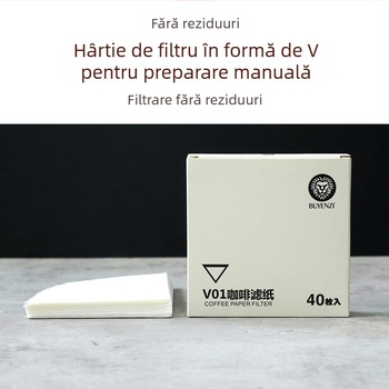 Filtru de cafea V60, conic, hârtie de filtrare pentru cafea la filtru, 100 bucăți, alb, fără miros, tip 02
