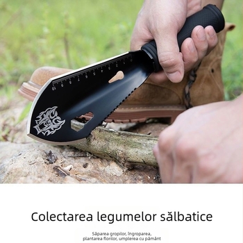 Lopată exterioră multifuncțională și lopată de grădină – lopată de inginer, lopată de grădină, unealtă pentru plajă, versiune îmbunătățită
