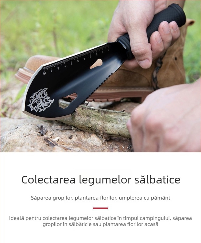 Lopată exterioră multifuncțională și lopată de grădină – lopată de inginer, lopată de grădină, unealtă pentru plajă, versiune îmbunătățită