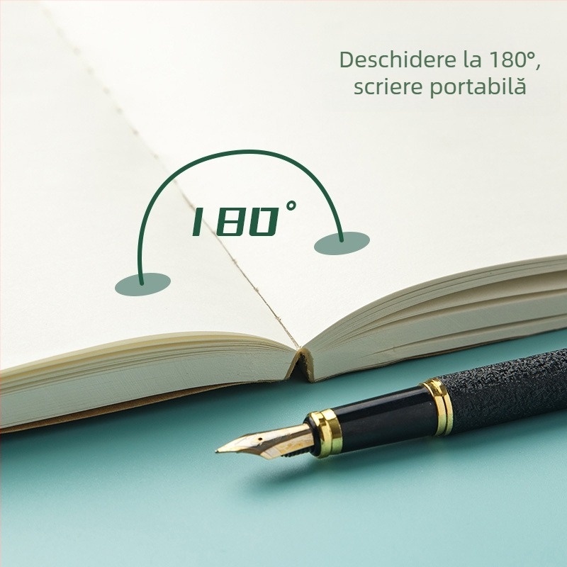 Caiet gol din piele de vită, caiet de schițe personalizat pentru studenți, carnet de notițe personalizat, caiet cu legare cu adeziv și logo imprimat