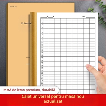 Caiet cu formulare goale pe hârtie kraft, gros, pentru contabilitate