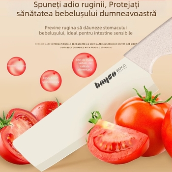 Baig set de cuțite pentru hrănire bebeluși – 2 în 1 cuțit pentru bebeluși și tocător, bucătărie de acasă