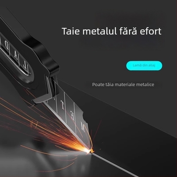 Cuțit universal din oțel inoxidabil cu lamă din wolfram pentru tăierea tapetelor, suport