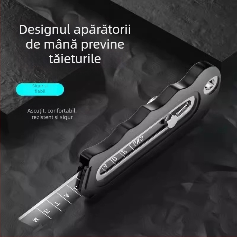 Cuțit universal din oțel inoxidabil cu lamă din wolfram pentru tăierea tapetelor, suport