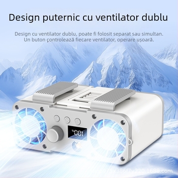 Ventilator taliei pentru exterior – mini aer condiționat portabil, clip-on, cu două duze