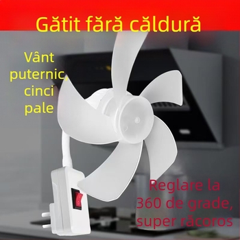 Ventilator de birou cu 5 palete, economie de energie, liniștit, reglabil 360°