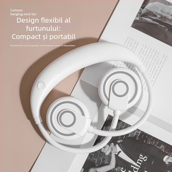 Ventilator fără lame pentru gât, USB portabil, cu prindere la gât, aromaterapie