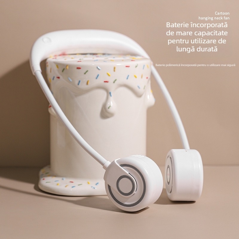 Ventilator fără lame pentru gât, USB portabil, cu prindere la gât, aromaterapie