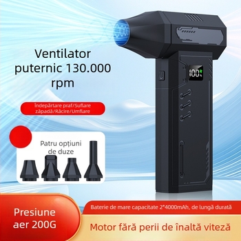 X15Pro Ventilator portabil de înaltă viteză, 130.000 rpm, dual-use: suflare și aspirație, curățare praf și deszăpezire