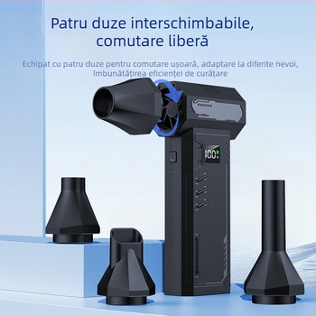 X15Pro Ventilator portabil de înaltă viteză, 130.000 rpm, dual-use: suflare și aspirație, curățare praf și deszăpezire