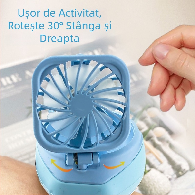 Ventilator de încheietură în formă de ceas, USB reîncărcabil, pentru exterior, jucărie pentru copii