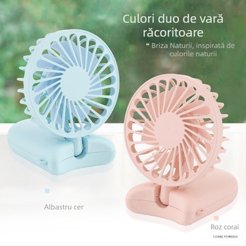 F3 Mini ventilator portabil pentru gât, pliabil, USB reîncărcabil, pentru studenți