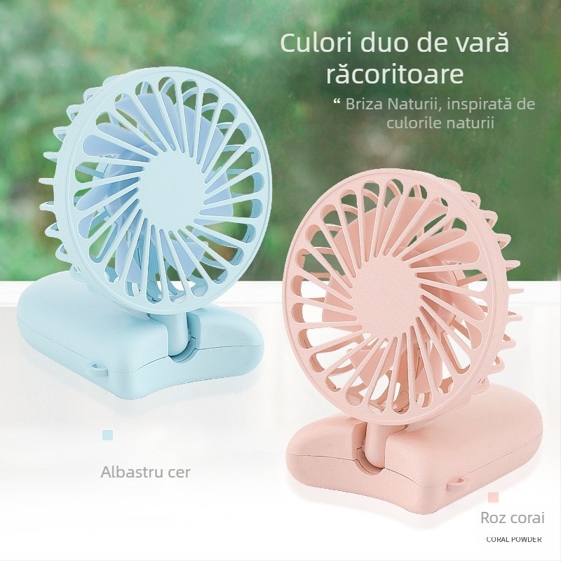 F3 Mini ventilator portabil pentru gât, pliabil, USB reîncărcabil, pentru studenți