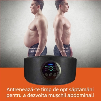 Minogi Patch Inteligent pentru Abdomen cu EMS, Dispozitiv de Fitness pentru Antrenament Abdominal, Pliabil