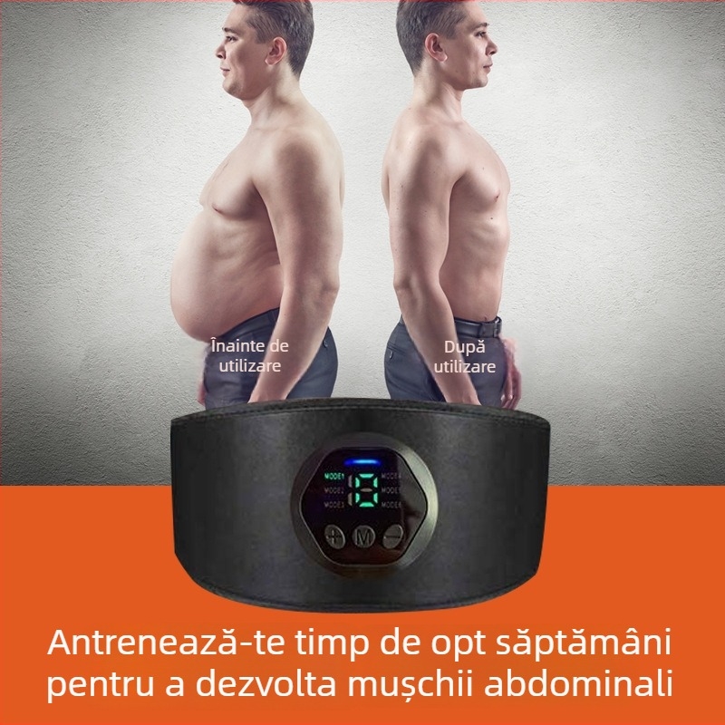 Minogi Patch Inteligent pentru Abdomen cu EMS, Dispozitiv de Fitness pentru Antrenament Abdominal, Pliabil
