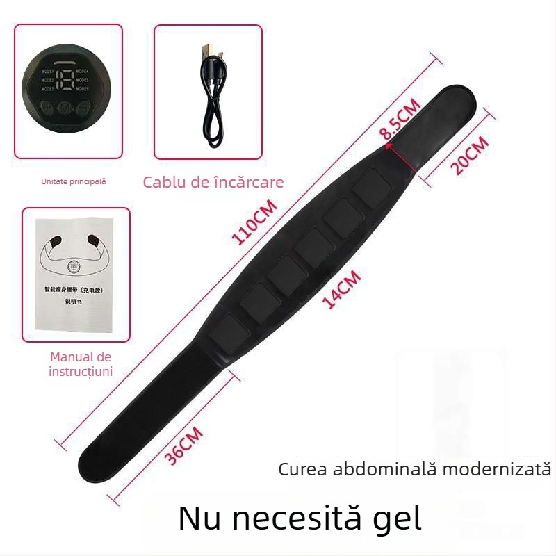 Minogi Patch Inteligent pentru Abdomen cu EMS, Dispozitiv de Fitness pentru Antrenament Abdominal, Pliabil