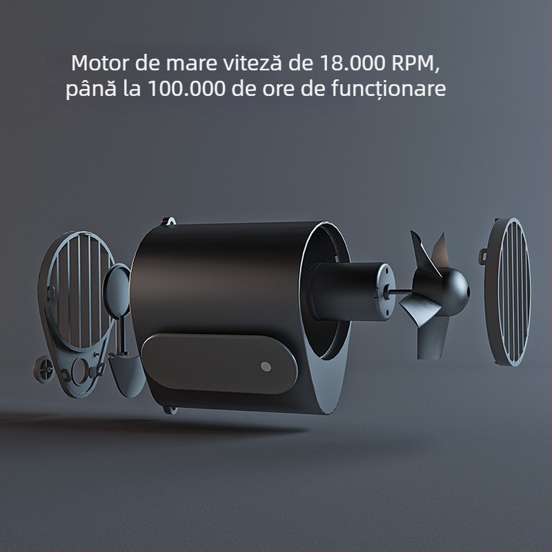 Ventilator talie USB reîncărcabil, portabil pentru sporturi în aer liber, flux de aer puternic, poate fi purtat la talie sau la gât
