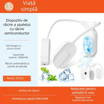 Dispozitiv de răcire pe bază de semiconductori, funcție de răcire și încălzire, ventilator pentru gât, portabil, cu capacitate mare