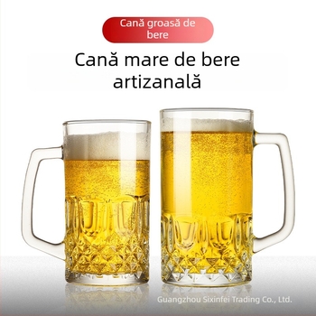 Halbă de bere uriașă cu siglă, capacitate 1000 ml