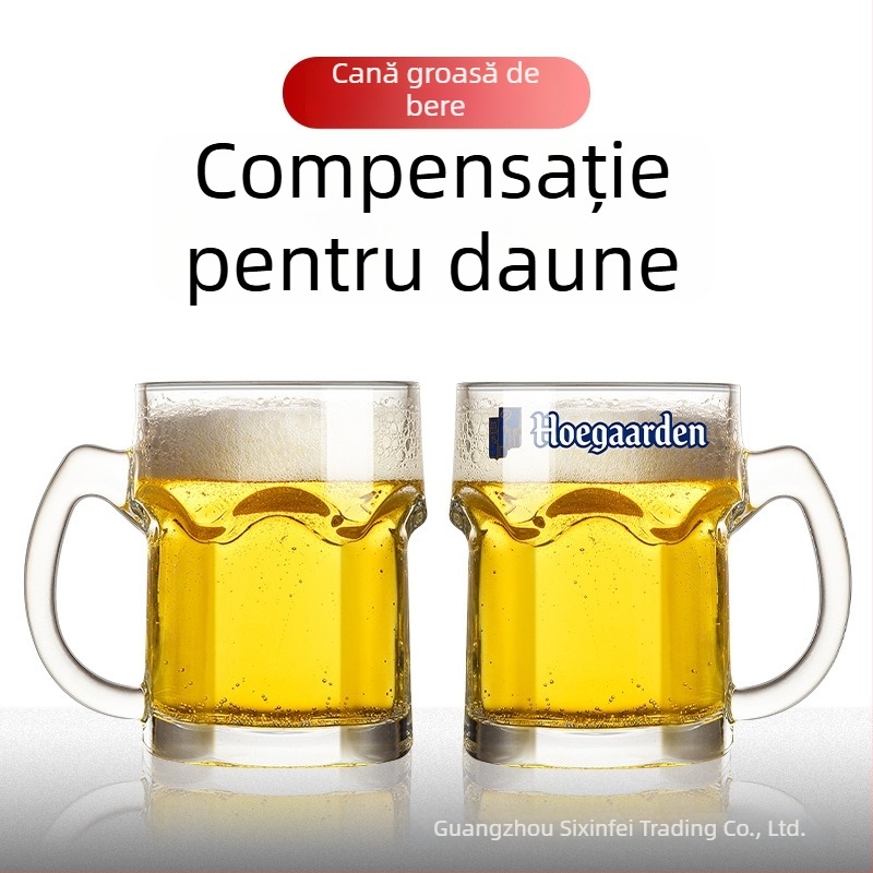 Halbă de bere uriașă cu siglă, capacitate 1000 ml