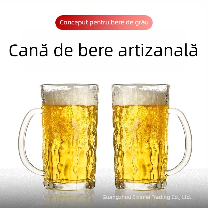 Halbă de bere uriașă cu siglă, capacitate 1000 ml