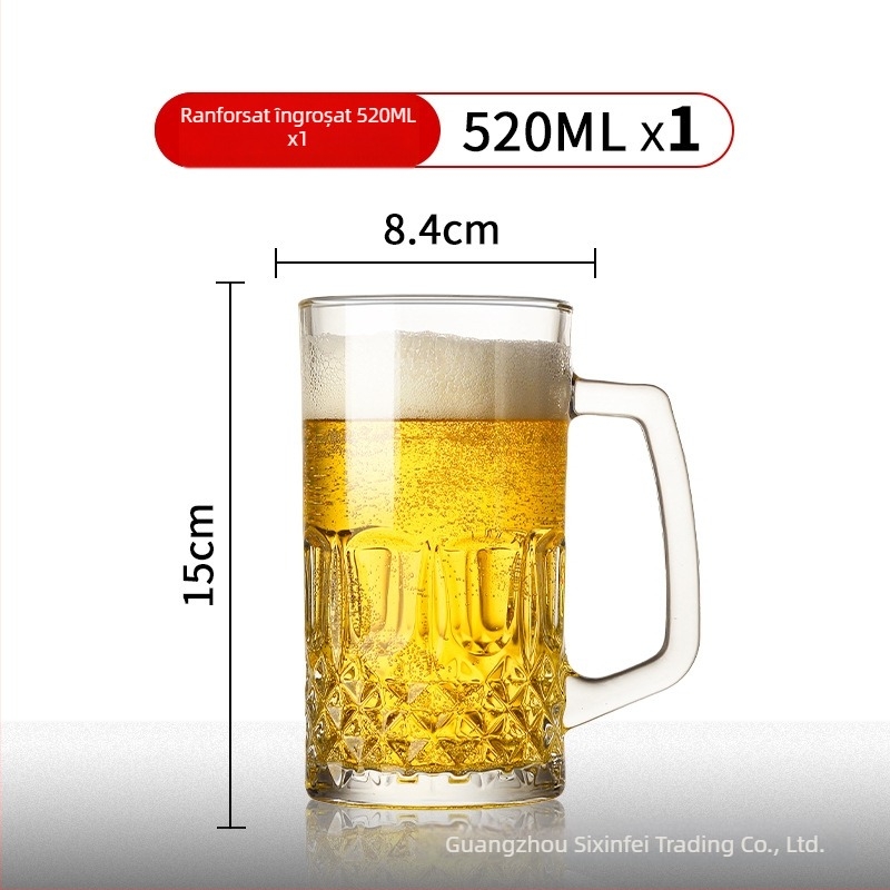 Halbă de bere uriașă cu siglă, capacitate 1000 ml