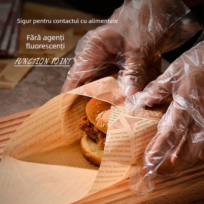 Hârtie antiulei de înaltă calitate pentru coacere, înfășurare sandvișuri și burgeri