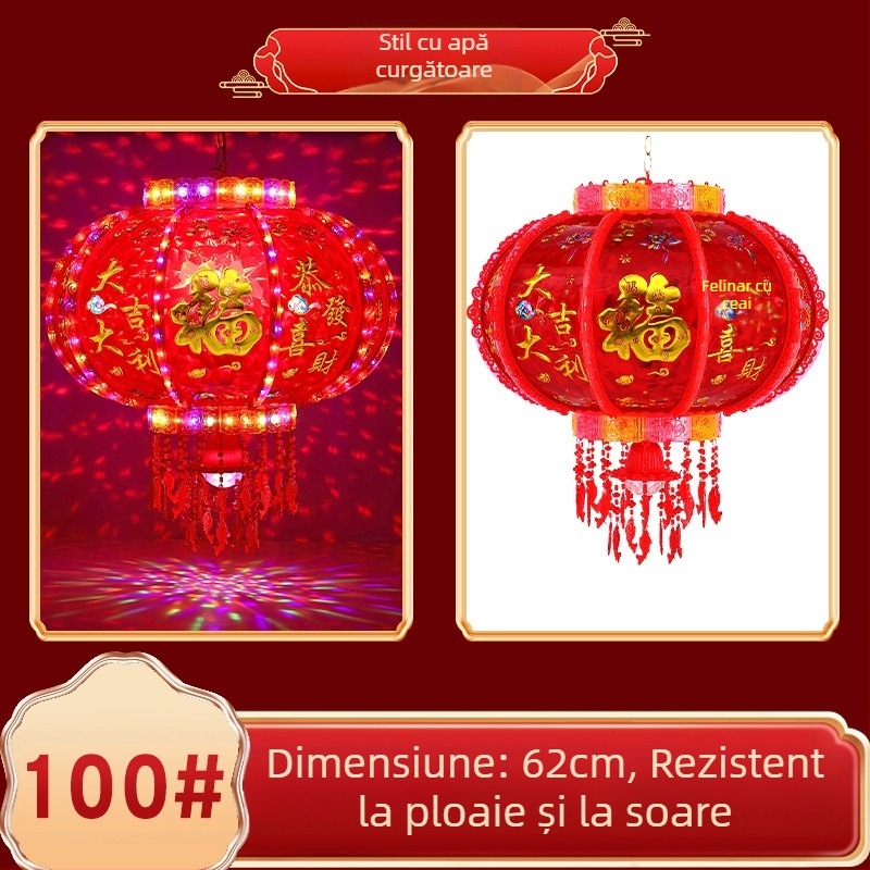 Lanteră LED multicolor rotativă – decor balcon pentru Anul Nou, nuntă și mutare, lampă de palat pentru Festivalul Primăverii