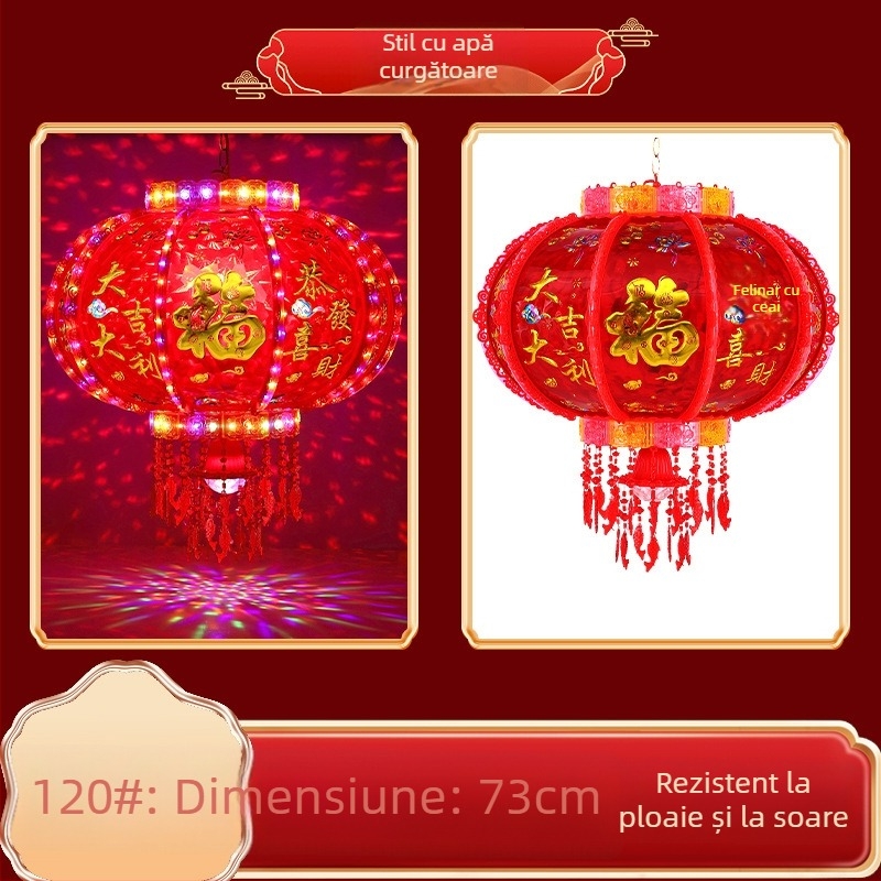 Lanteră LED multicolor rotativă – decor balcon pentru Anul Nou, nuntă și mutare, lampă de palat pentru Festivalul Primăverii