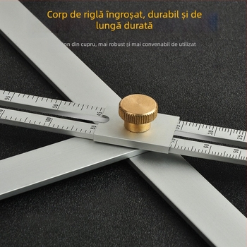 Rigla unghiulară integrată pentru plafoane și tâmplărie, măsurare 0–170°, aliaj de aluminiu