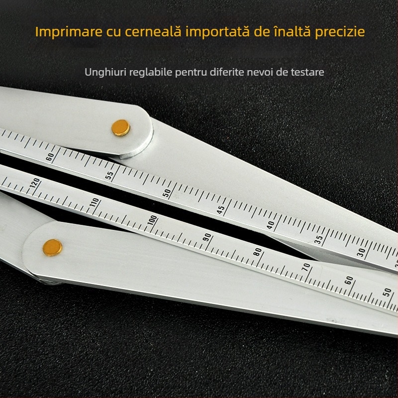 Rigla unghiulară integrată pentru plafoane și tâmplărie, măsurare 0–170°, aliaj de aluminiu