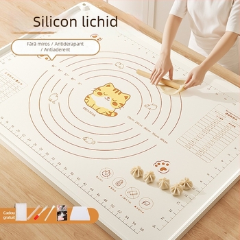 Covoraș din silicon pentru frământat și întins aluat, gros, de calitate alimentară, pentru coacere acasă