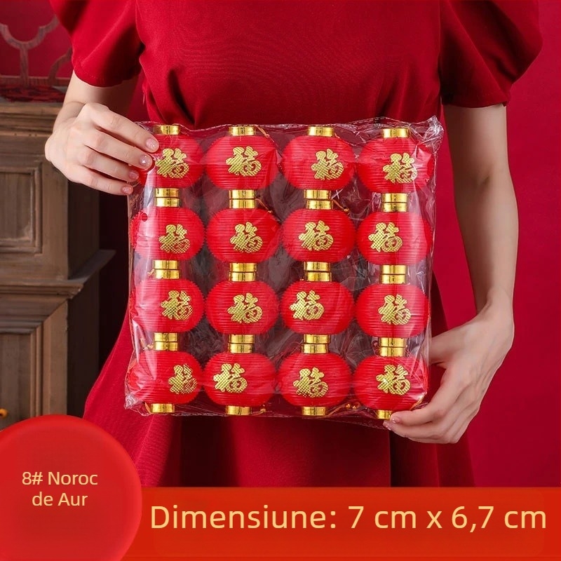 Cuplu de felinare pentru ușa de intrare cu simbol norocos pentru Anul Calului, decor de Anul Nou 2026, ornament de balcon