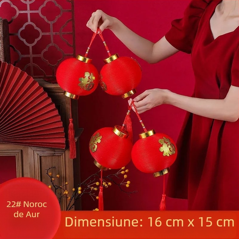 Cuplu de felinare pentru ușa de intrare cu simbol norocos pentru Anul Calului, decor de Anul Nou 2026, ornament de balcon