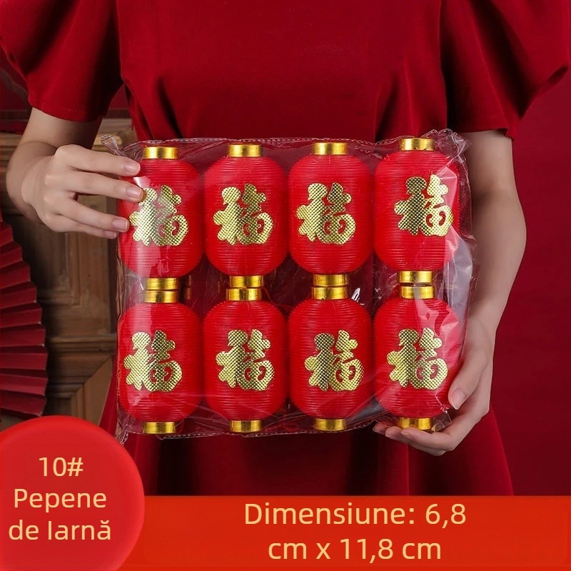 Cuplu de felinare pentru ușa de intrare cu simbol norocos pentru Anul Calului, decor de Anul Nou 2026, ornament de balcon